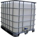 1000 Liter IBC Wassertank auf Stahlpalette