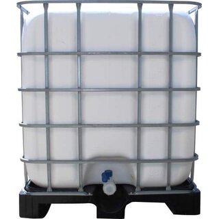 1000 Liter IBC Container weiß auf PE Palette