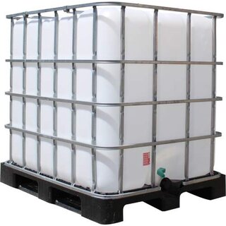 1000 Liter IBC Wassertank auf PE-Palette DN 150