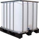 1000 Liter IBC Wassertank auf PE-Palette DN 225