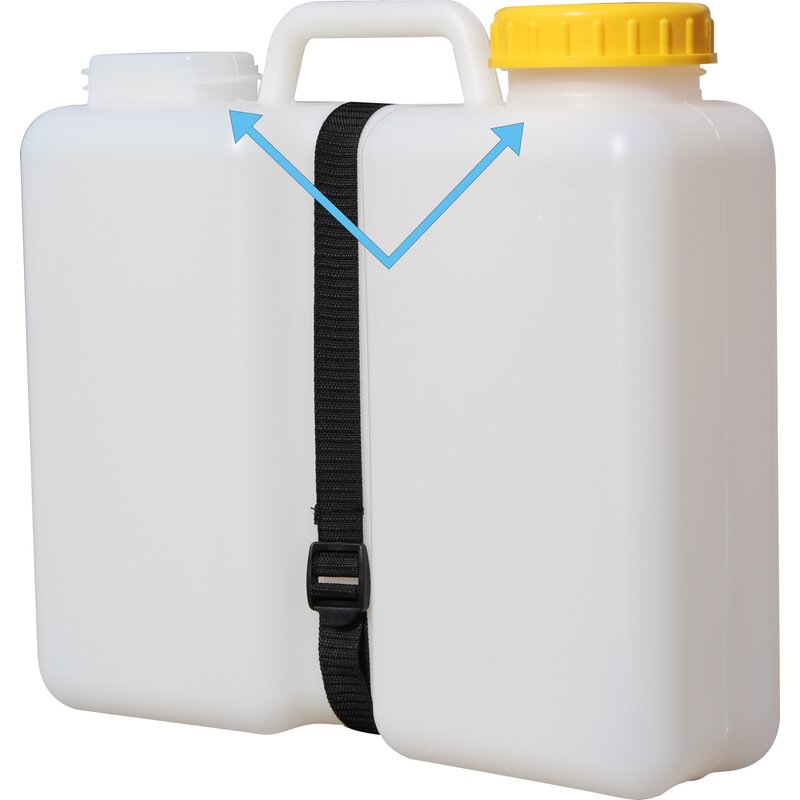 Wasser - Kanister 13 Liter, inkl. Anschluss für 8 mm Schlauch (für  Regenanlage)